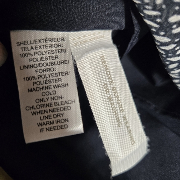 Loft Ann Taylor Navy Blue Adjustable Strap Dress Size Petite Large - Picture 4 of 4